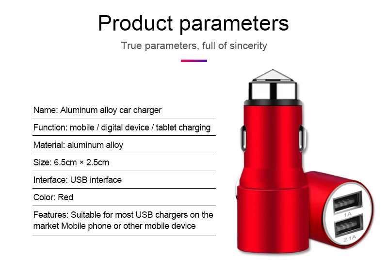 Denicer автомобильное зарядное устройство 1а/2а USB Автомобильное зарядное устройство для прикуривателя мини USB Автомобильные аксессуары с дополнительным двойным зарядным устройством USB универсальный