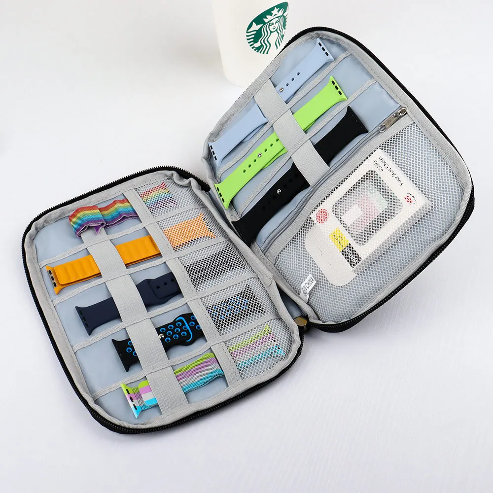 Organizer Band Bag for Apple/Samsung/Amazfit/huawei/xiaomi Smart Watch 8/7/6/Ultra Portable stand Storage holder watchband boxes watch storage box watchband storage bag watch storage bag watch storage pouch