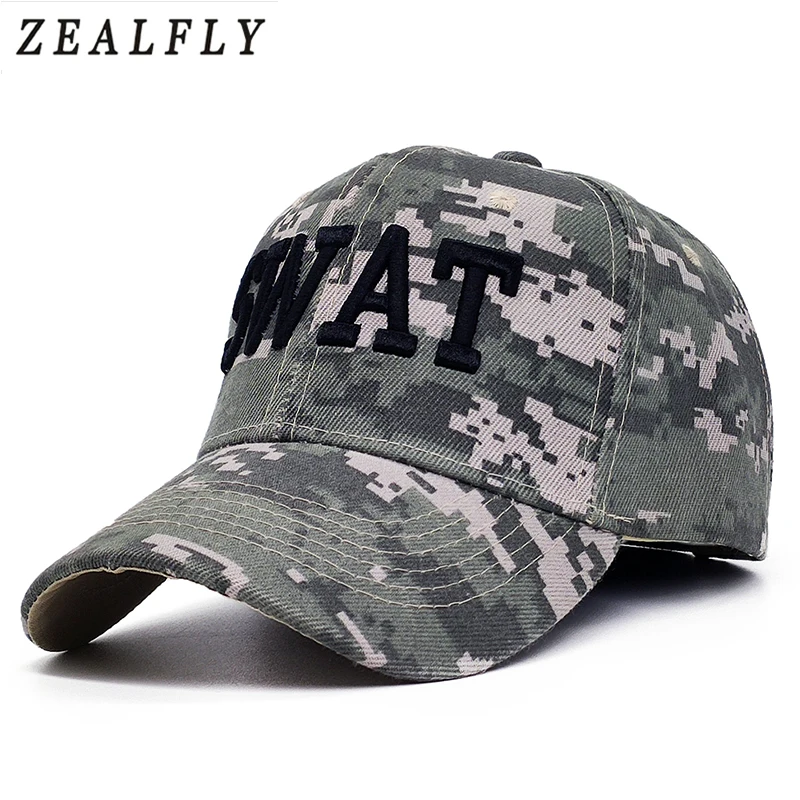 Tanie Nowy Camo SWAT czapka z daszkiem mężczyźni odkryty armia czapka