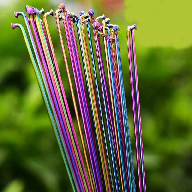 12PCS/Lot Bike Spoke Rainbow Bicycle Spoke Stainless Steel Mountain