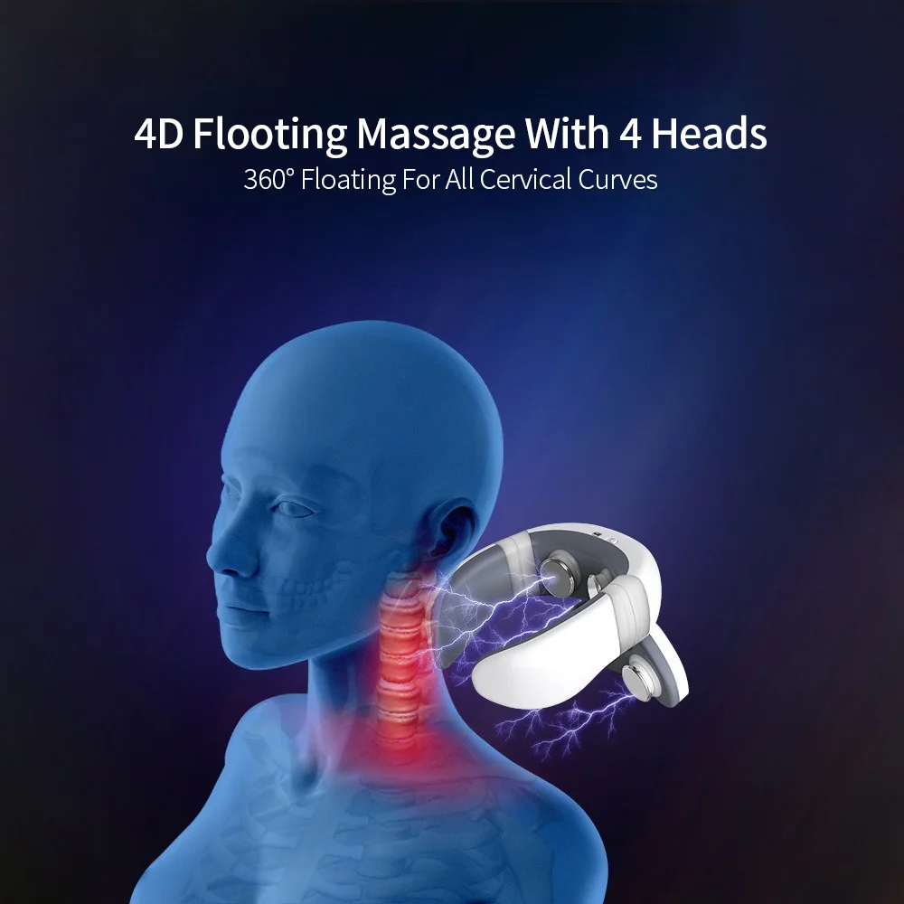 Electric Cervical Pulse Neck Massager Muscle Relax Massage Magnetic Therapy  US