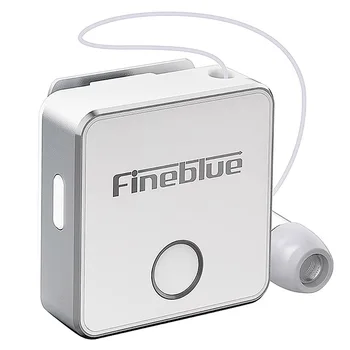

Fineblue F1 Wireless Business Bluetooth Headset Telescopic Clip on Stereo Earbud Vibrate Sport Driver Earphone-White
