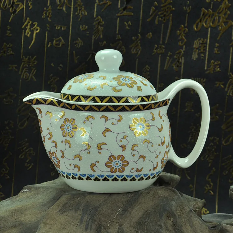 Royal Flower Ретро Китайский кунг-фу керамический чайник с ситечком ручной работы Дракон цветок чай пуэр 350 мл фарфор самовар кунгфу чайная посуда - Цвет: Royal Flower