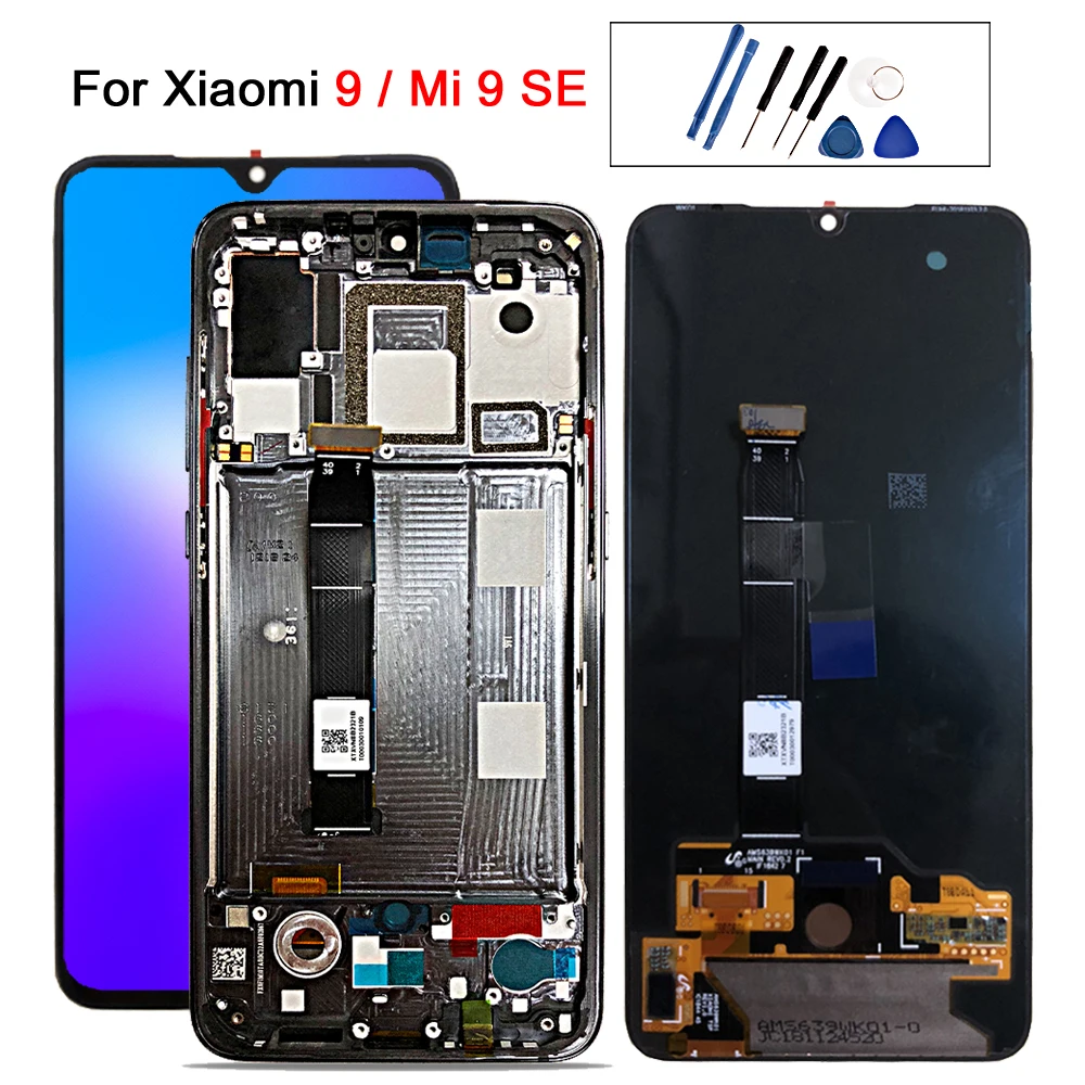 AMOLED для Xiaomi Mi 9 Mi9 ЖК дисплей сенсорный экран дигитайзер в сборе смартфон замена