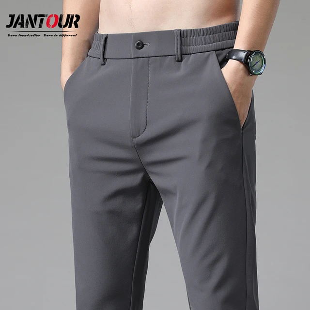 2023 New Summer Ankle-length Pants Men Cotton Straight Fit Fashion Thin  Brand Clothing Solid Color Casual Trousers Male 28-38 - Casual Pants -  AliExpress