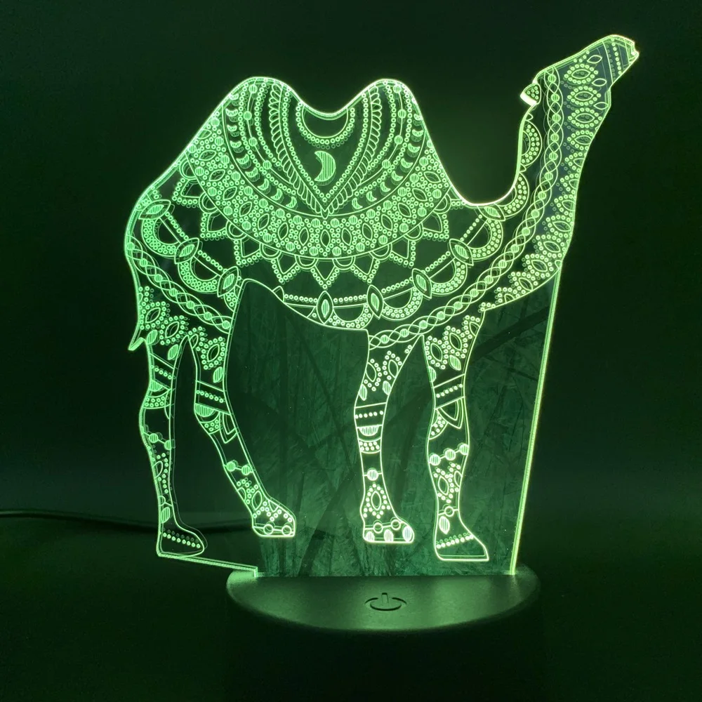 Дети ребенок номер 3d лампа Arabesque желтовато коричневый Креативный светодиодный