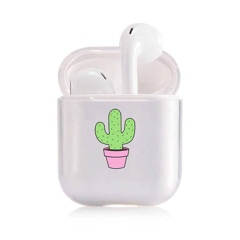 Жесткий мультфильм милые наушники чехол для Apple airpods 1 чехол PC роскошный защитный чехол прозрачный Air Pods чехол для Airpods 2 - Цвет: I201292
