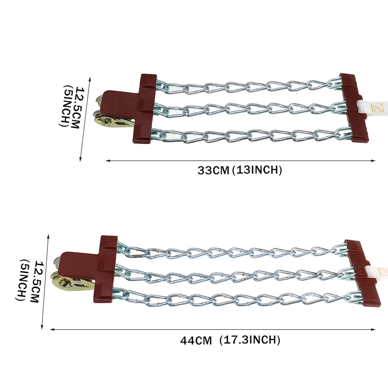 2Pcs Car Tire Chain Strap Snow Chain Emergency Anti-Skid Automobile Chains for Outdoor Car SUV Universal Anti Skid Snow Chains