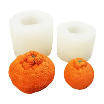 

3D orange Silicone Mold candle Fondant Ice Cube Mould Pudding Candy Soap Crystal Epoxy Resin Shape Chocolate Mousse Molds