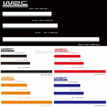 

New Car Accessories WRC FIA World Rally Championship Stripe Set Car Hood Roof Trunk Vinyl Sticker Racing Rally Sports PVC Decal