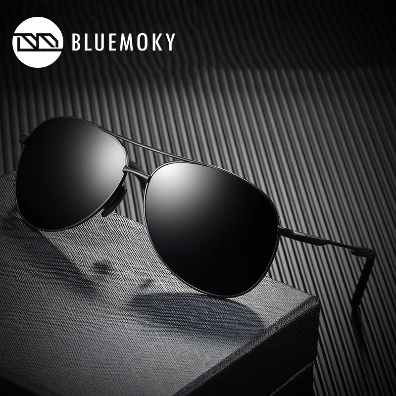 BLUEMOKY Classic Aviation Sunglasses Men Polarized UV400 Protection Metal Frame shades Pilot Driving Fishing Goggles Sun Glasses |