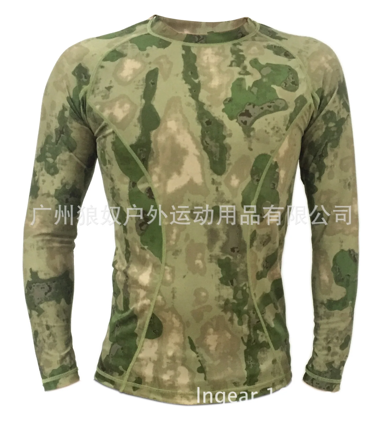 Guangzhou Wolf Slave Outdoor Camouflage Tight-Fit T-shirt(Long Sleeve) Quick-drying T-shirt