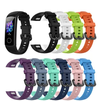

2020 New Coming Classic Silicone Wrist Strap Smart Wristband Replacement Watch Band For Huawei Honor Band 5 4 Sport Bracelet