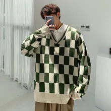 Зимние мужские теплые пальто кашемировый негабаритный шерстяной пуловер Повседневный свитер брендовый v-образный вырез вязанный рукав