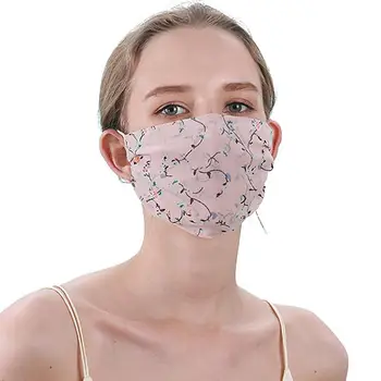 

Women Floral Print Double Layer Breathable Anti-Droplet Dustproof Mouth Mask Wind and dust resistance against fast shipments