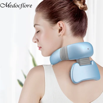 

4 Electrode Pads Electric Pulse Magnetic Therapy Cervical Spine Massager Heating Neck Massage Pain Relief Relaxation Machine