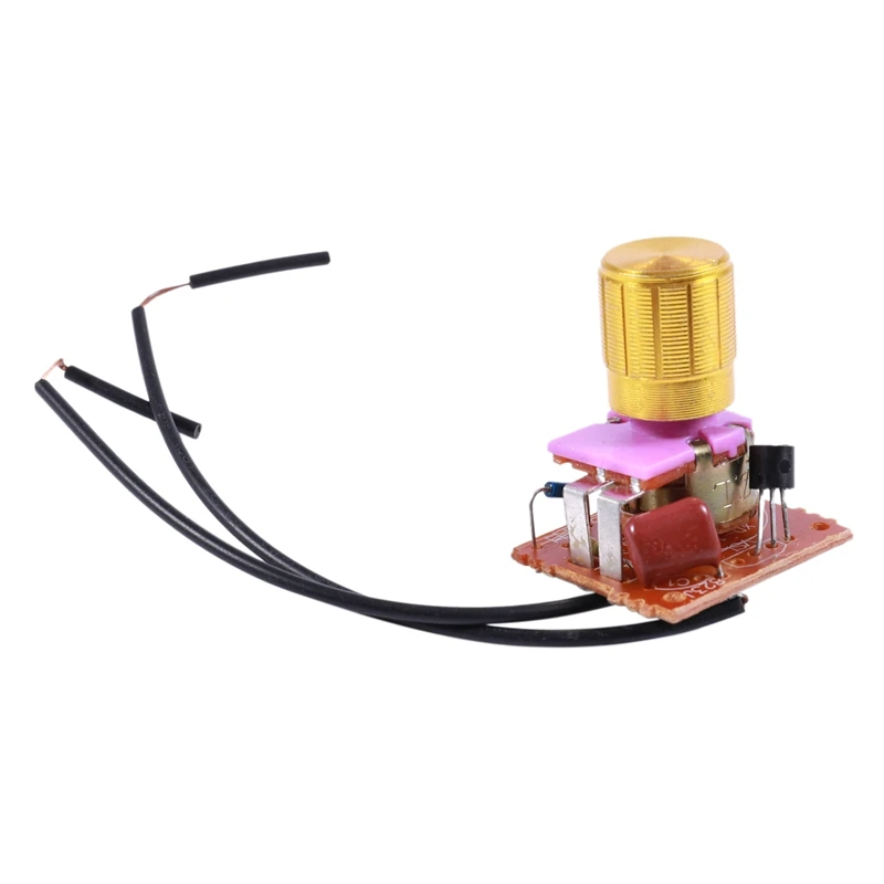 

Table Lamp Full Range Dimmer Gold Tone Rotary Switch 2 Wire Connector