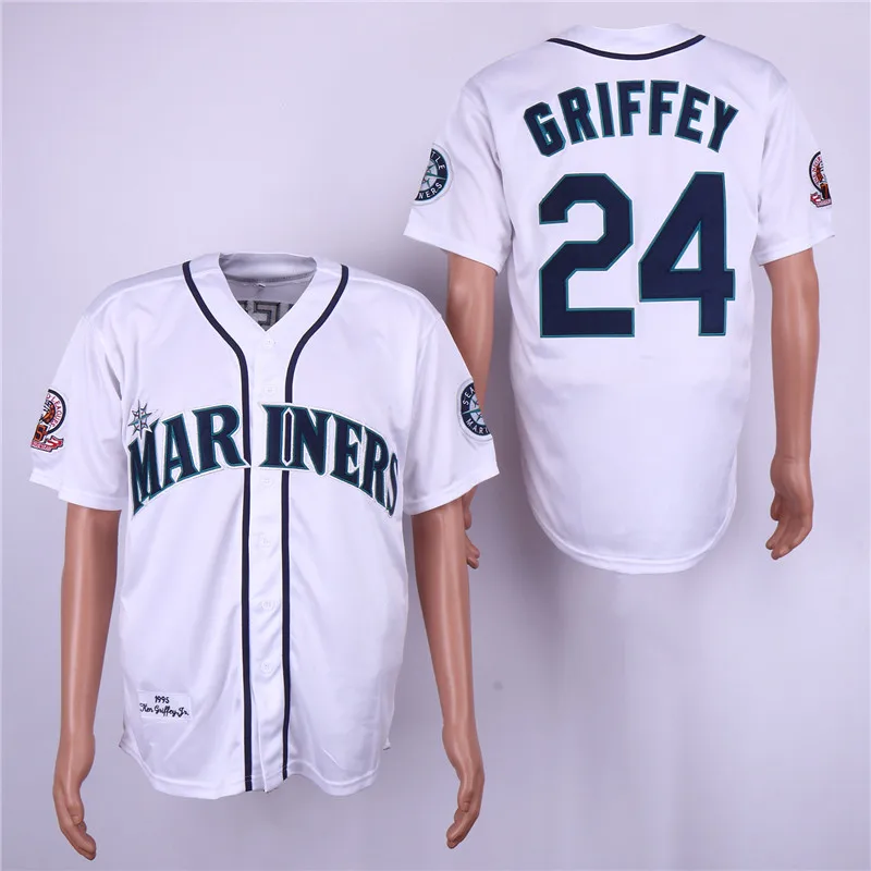 Мужская майка Seattle Ken Griffey Jr. Ichiro Suzuki Felix Hernandez James Paxton Edgar Martinez - Цвет: AS PICTURE
