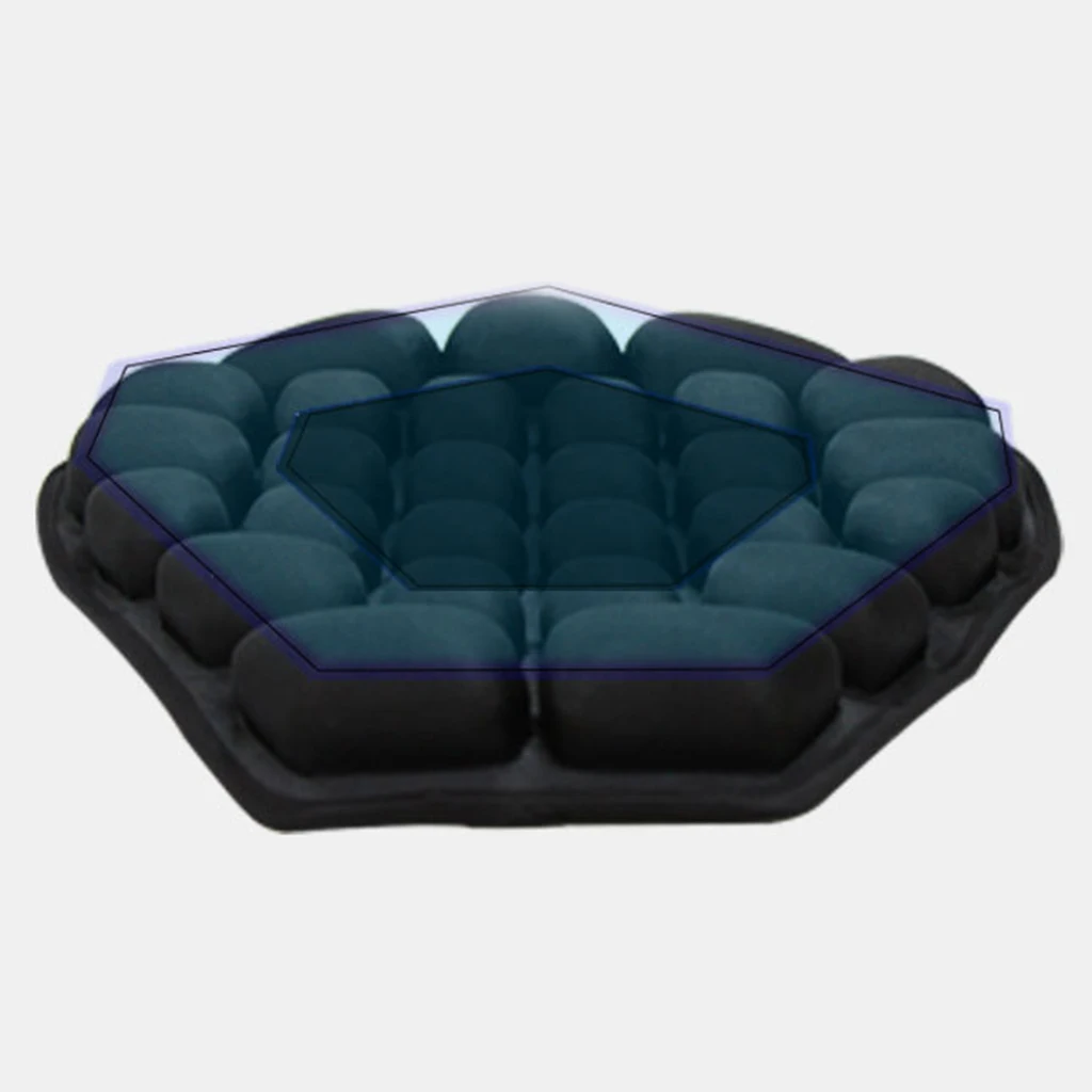 Inflatable Air Pad Motorcycle Seat Cushion Mattress with Belt for Yamaha NMAX155 NVX155 Black