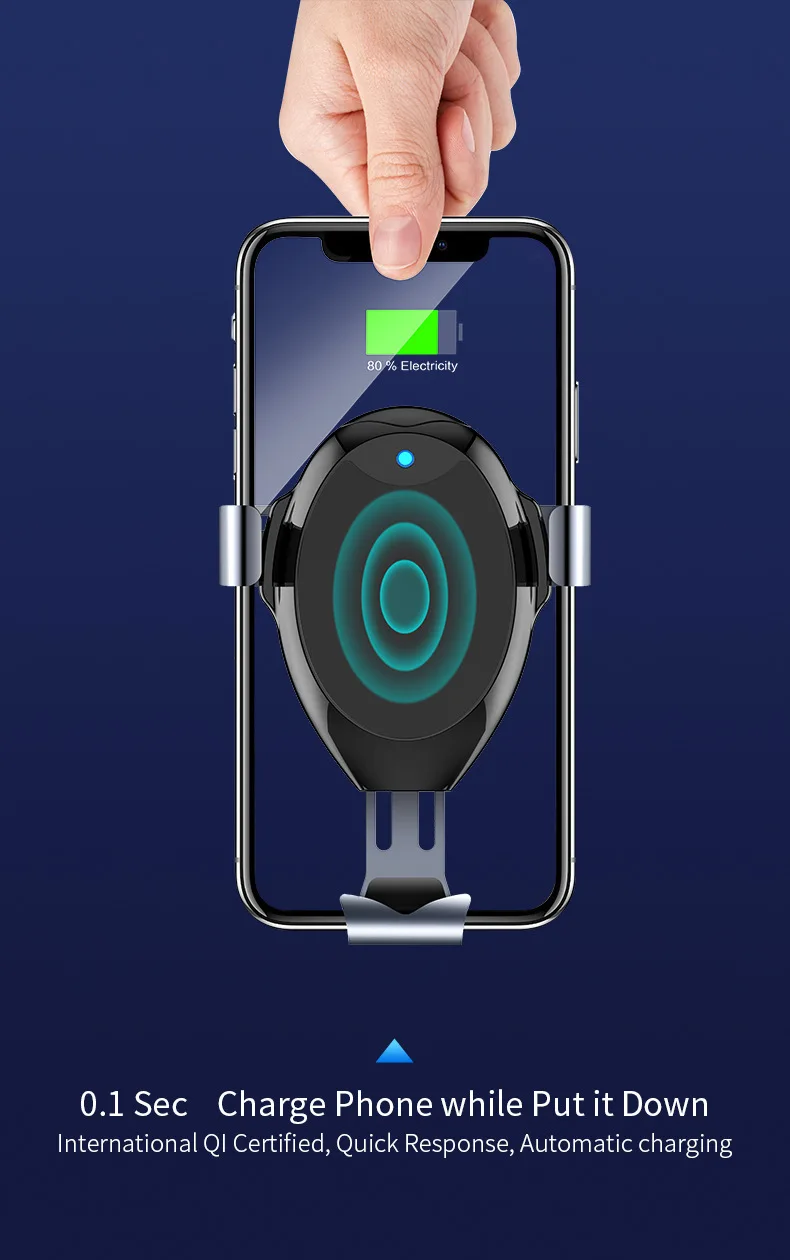 Беспроводное автомобильное зарядное устройство для iPhone Xs Max Xr X 8 Plus, электрический светильник, 2 в 1, беспроводное зарядное устройство 10 Вт/7,5 Вт/5 Вт, автомобильный держатель для huawei
