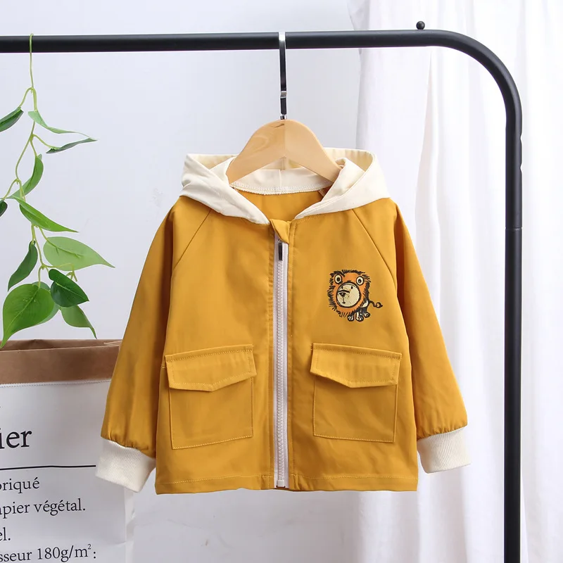 

2020 Spring And Autumn Men And Women Children Cartoon Short Tops Casual Hooded Long Sleeve Zip-up Shirt Coat Versatile