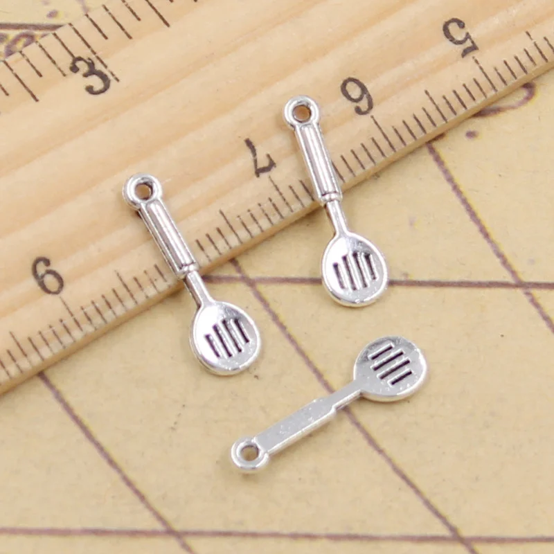 50 шт. Подвески Кухня Пособия по кулинарии шпатель 18x5mm Тибетский серебристый цвет