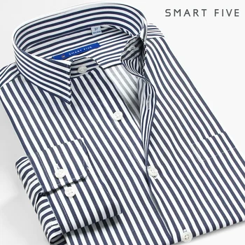 

Stripes Shirt Male Long Sleeve Chao Slim Fit Handsome Autumn Business Positive Pack Pure Cotton Free Hot Shirt