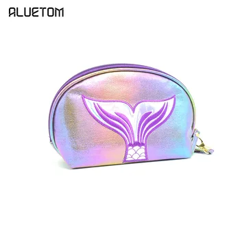 

2020 Shell Type Cartoon Mermaid Makeup Bag Women Cosmetic Bag Zipper Make-Up Pouch Travel Toiletry Organizer Beauty Case