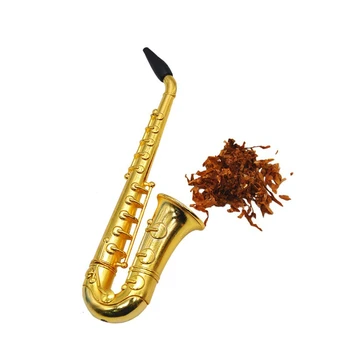 

Mini Metal Saxophone Tobacco Saxophone Shape Smoking Pipe Tobacco Pipe Cigarette Accessory
