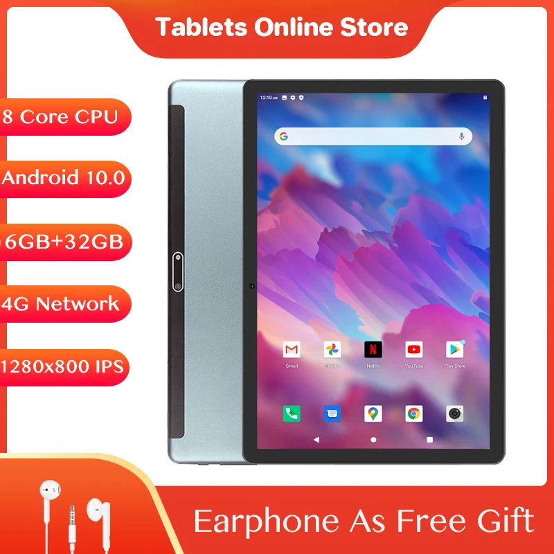 CONGWEI 10,1 1280X800 IPS pantalla red 4G Octa Core 6GB 32GB ROM Tablet PC Android 10,0 OS Cámara Dual Wifi Bluetooth планшет