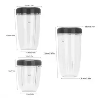 Kit de pièces de rechange pour mélangeur Nutri 900W, tasse et couvercle Ju479, 18oz, 24oz, 32oz, fruits 1