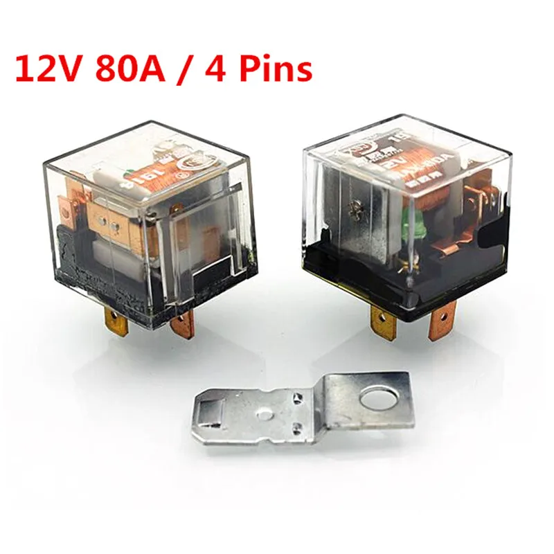 

5 Pcs 4 Pin 12V 80A Transparent Car Relay High Power Relay Refires Relay Air Conditioning Horn Relay Auto Lighting Controller