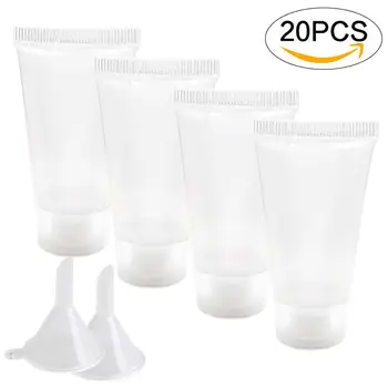 

20pcs Makeup Sub bottle 15ml Lotion Shampoo Shower Gel Tube Squeeze Empty Bottle with 2 funnels