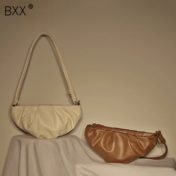 

[BXX] Folds Small PU Leather Bags For Women 2020 Summer Elegant Shoulder Handbags Female Travel Totes Lady Crossbody Bag HN644