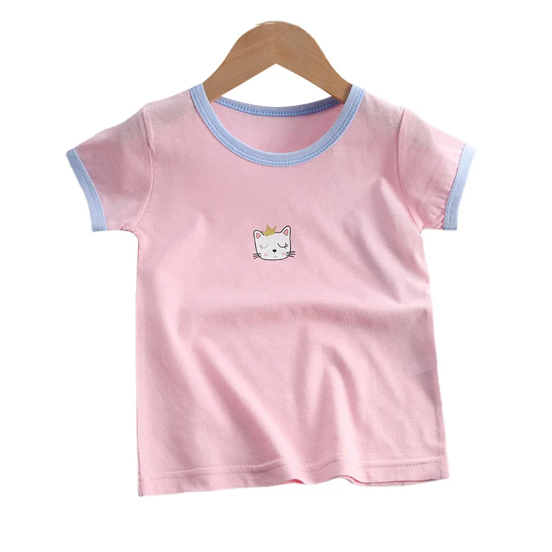 

Kids T Shirts Summer Boys Girls Children Short Sleeve T-Shirt Print Baby Boy Child Girl Tees White Yellow Toddler Clothing Tops