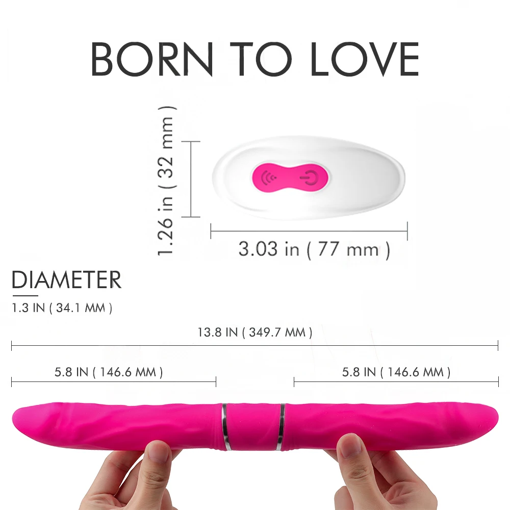 Remote Control Double Head Dildo Vibrator Rechargable Clitoral G-point Stimulator Vaginal Massager Sex Toys for Woman Lesbians 6