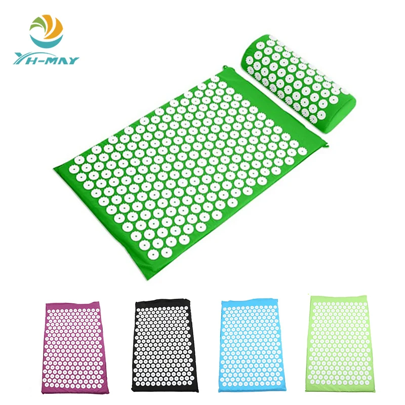 Massage Mat Set With Pillow Acupressure Relieve Stress Back And Neck Pain Relief Relax Body