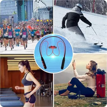 

Bluetooth 5.0 Wireless Sports earphone Stereo Subwoofer Hanging Neck Hanging Metal Magnetic Bluetooth Noise reduction Headphone