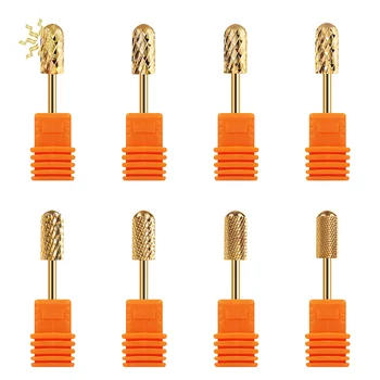 

Golden Carbide Nail Drill Bits Manicure Machine Accessory Ceramic Milling Cutters for Manicure Electric Dill Nail Files
