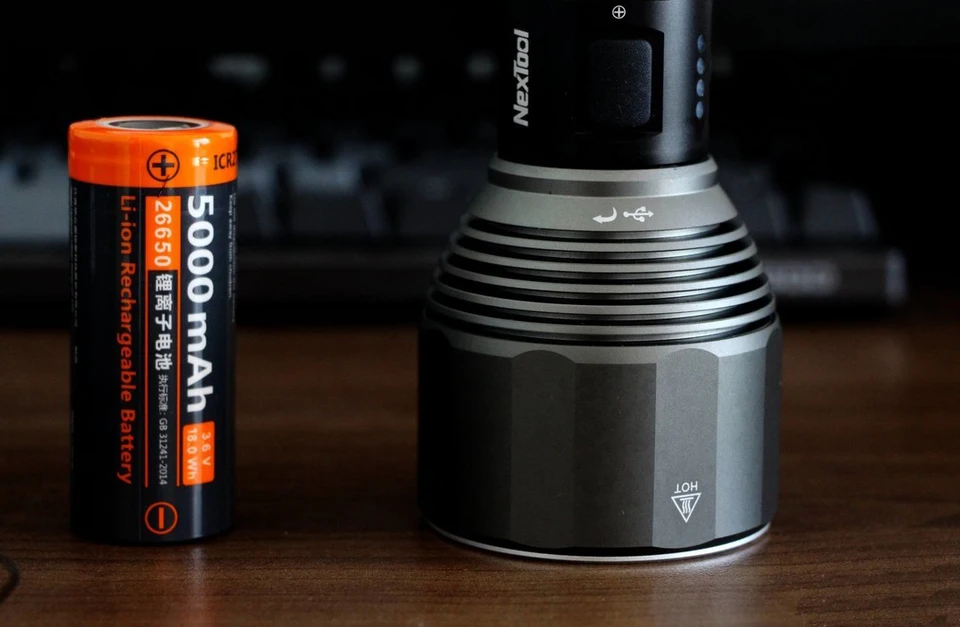 Lampe Torche Tactique NexTool 2000 Lumens – Rechargeable Type-C – 5 Modes, Poche