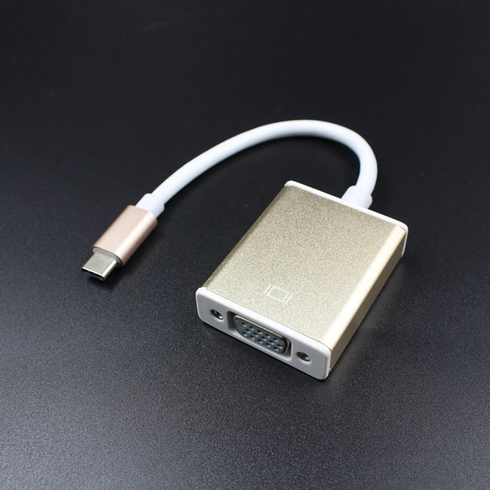 USB-C к VGA адаптер USB 3,1 type C USB-C мужчин и женщин VGA адаптер кабель для нового Macbook 12 дюймов Chromebook Pixel Lumia 950XL