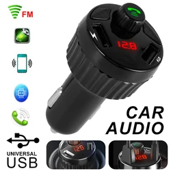 Kit de modulador portátil para coche, reproductor MP3 remoto, Bluetooth, Compatible con Transmisor FM, nuevo Kit de coche con micrófono