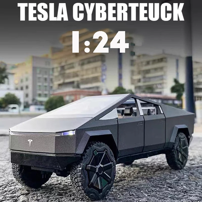 124 Tesla Cybertruck Truck Alloy Car Model Diecasts & Toy Vehicles
