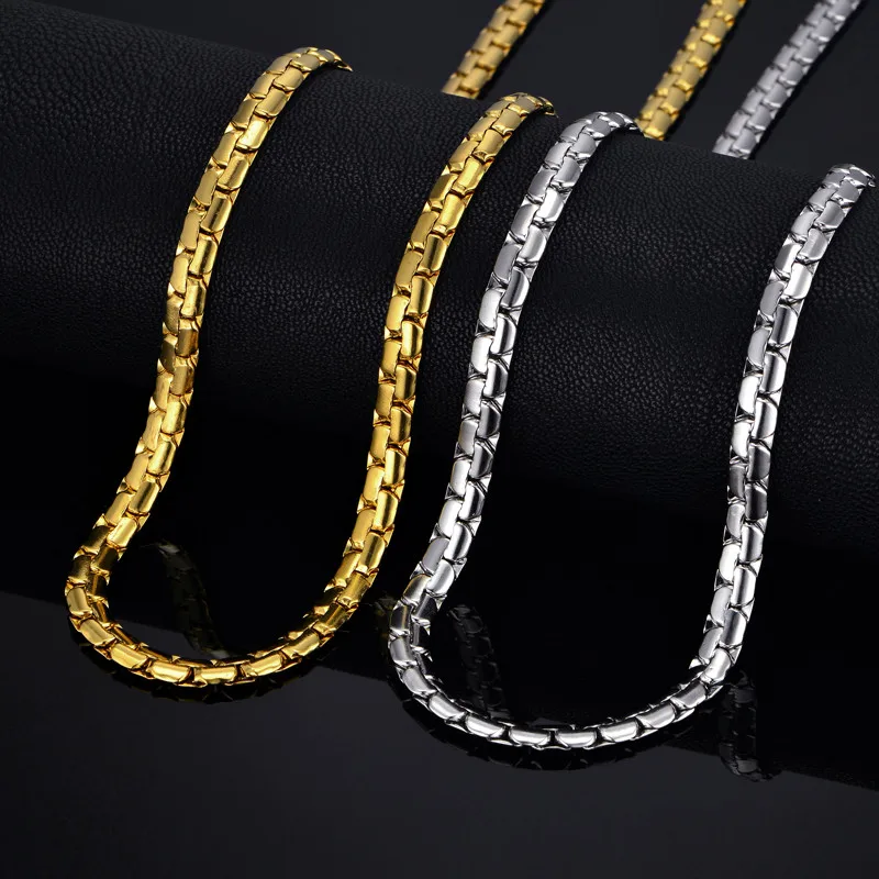 Hip Hop Snake Link Chain Necklaces 6mm Male Gold Color Stainless Steel Long Choker Chains For Men/Women Jewelry Dropshipping | Украшения и