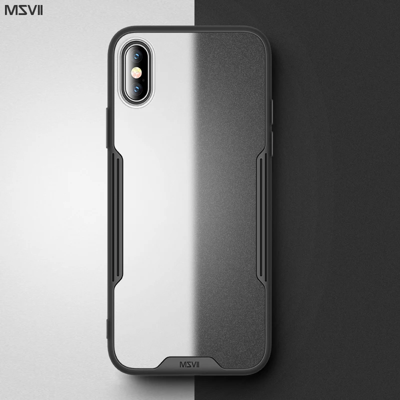 Msvii Роскошный чехол для iPhone XR Прозрачный X Силиконовый XS Max тонкий ультра