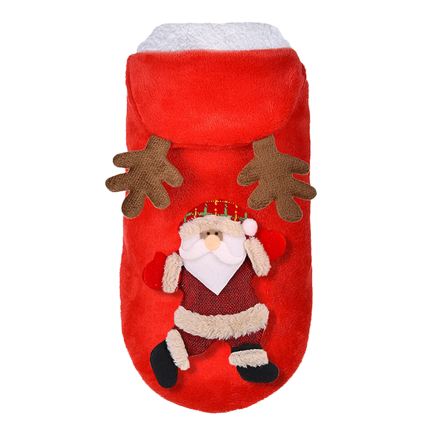 Christmas Cats Dogs Clothes Cute Reindeer Style Warm Winter Christmas Costume Small Pets Christmas Cosplay Outfit Hoodie Clothes