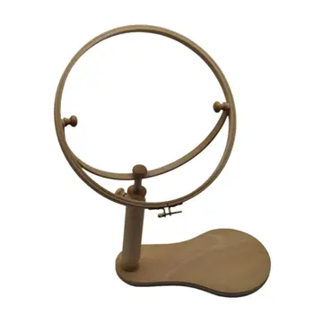 

24cm Round Wooden Embroidery Hoop Frame Stand Rack Holder Cross-stitch Rotatable Adjustable Craft DIY Tools Sewing Accessories