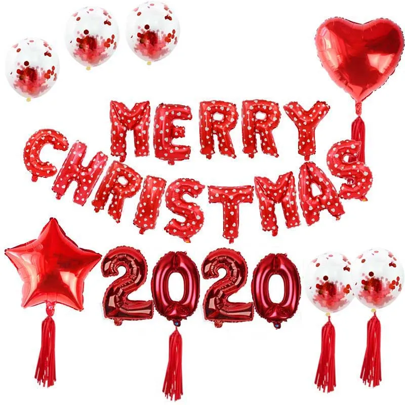 Navida новогодний набор воздушных шаров из золотой фольги с цифрами и надписью «Happy new year», декор в канун, украшение для рождественской вечеринки - Цвет: 30pcs balloon set 4