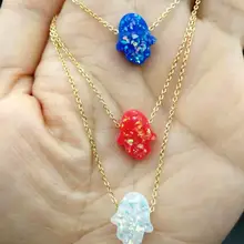 Ожерелье чокер Рука Фатимы Хамса, ожерелье, ювелирные подвески, прозрачная цепочка для женщин