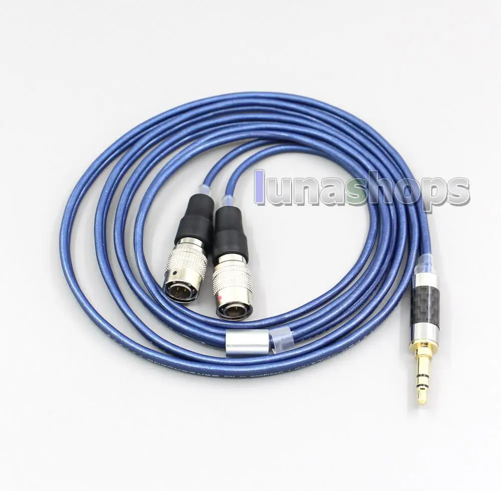 

LN006455 Blue 99% Pure Silver XLR 3.5mm 2.5mm 4.4mm Earphone Cable For Mr Speakers Ether Alpha Dog Prime